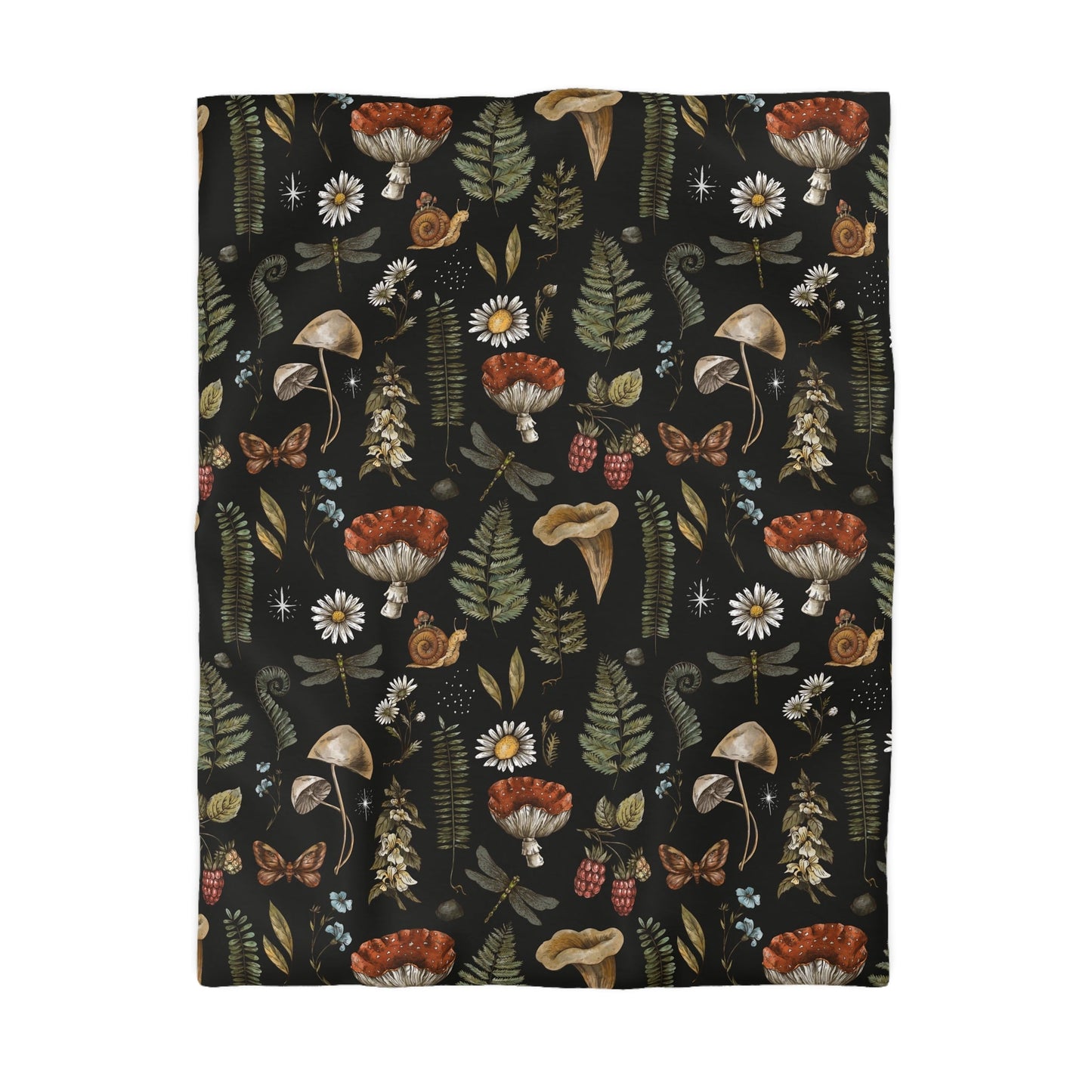 DARK FOREST PATTERN MICROFIBER DUVET COVER