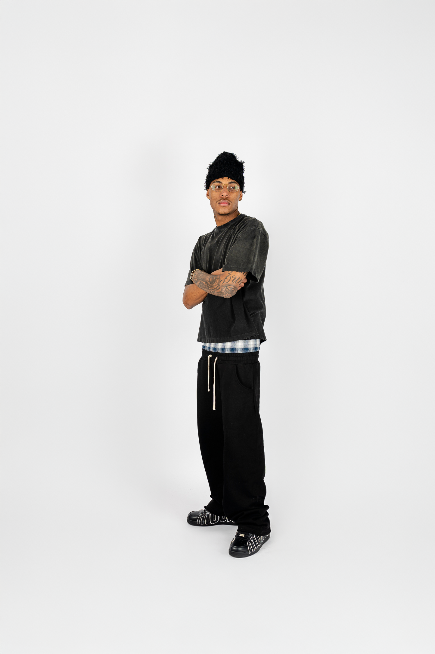 THE LABEL DOUBLE WAISTED SWEATPANTS