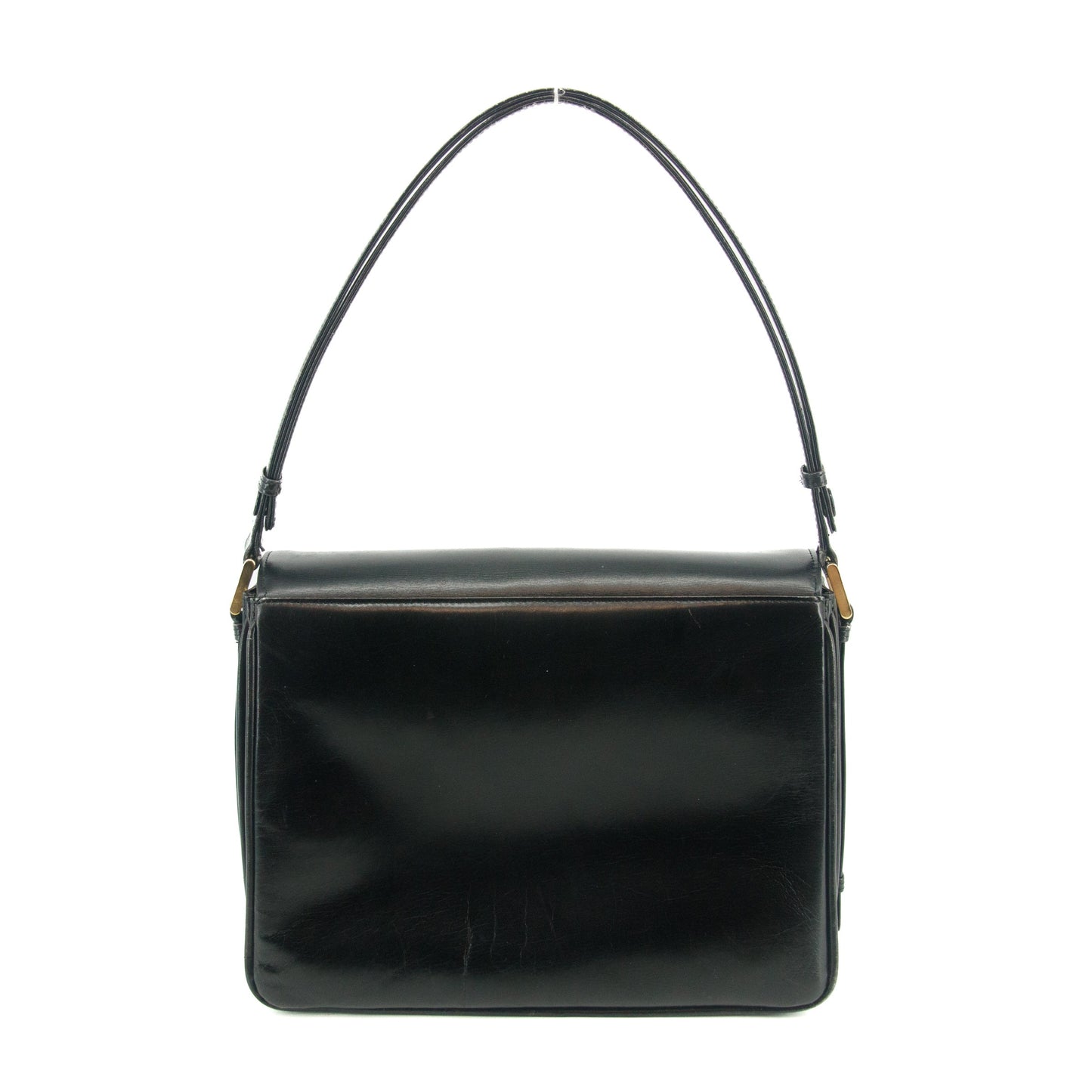 TIFFANY & CO. VINTAGE BLACK LEATHER HANDBAG #2861