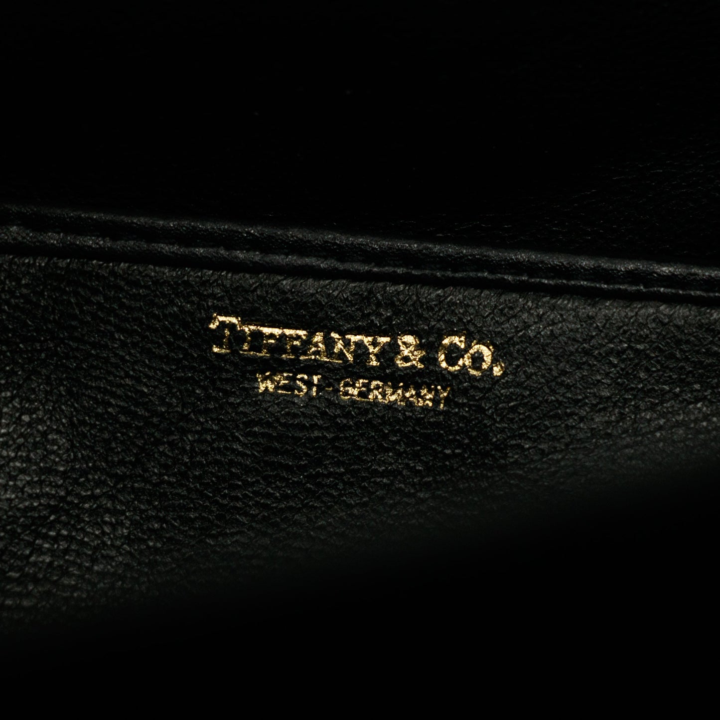 TIFFANY & CO. VINTAGE BLACK LEATHER HANDBAG #2861