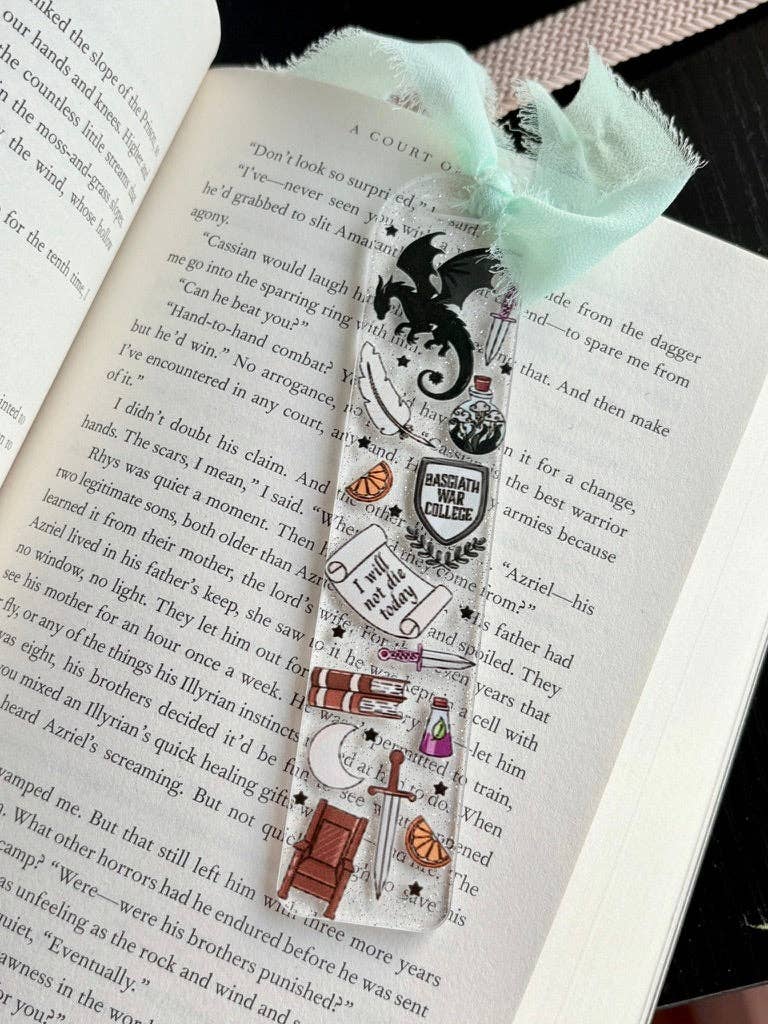 Awfullynerdy.co - Fourth Wing Symbols Acrylic Bookmark