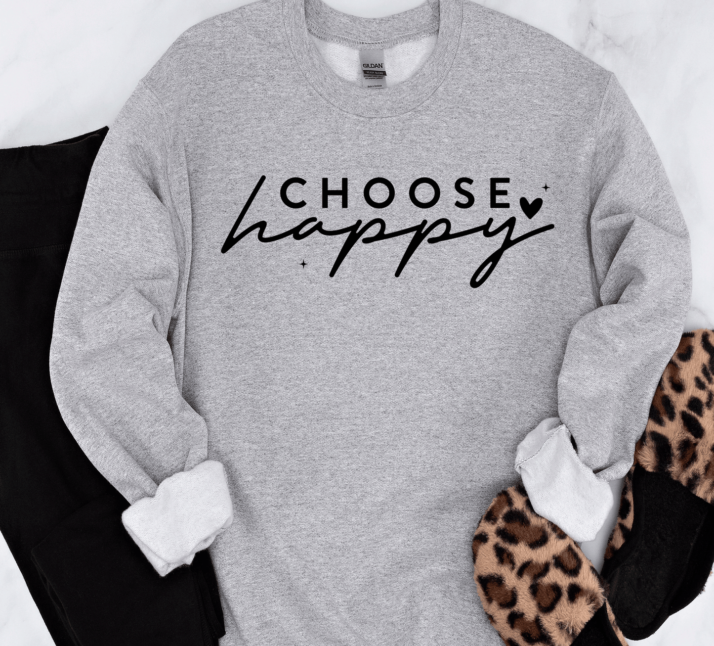 CHOOSE HAPPY SWEATSHIRT, CHOOSE HAPPY T SHIRT , POSITIVE VIBES SWEATSHIRT, INSPIRING GIFT, BACK TO SCHOOL SWEATSHIRT, GIFTS FOR WOMEN
