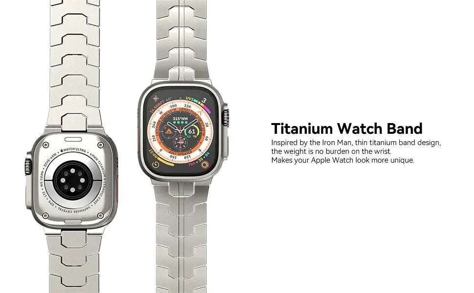 TITANIUM METAL WATCHBAND FOR APPLE WATCH IRONMAN BASIC VERSION