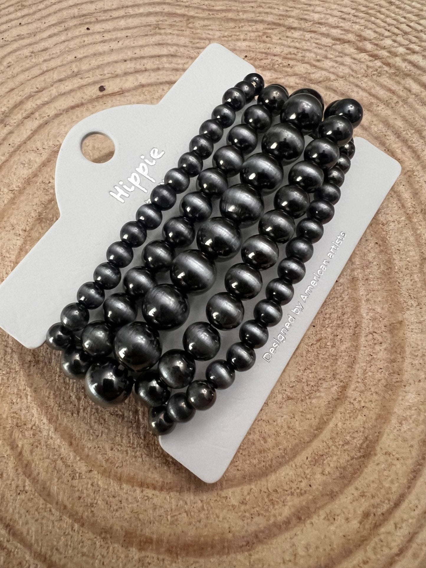 5 for 1 set Faux Sterling Pearl Stretch Bracelet - 7 inch bracelets