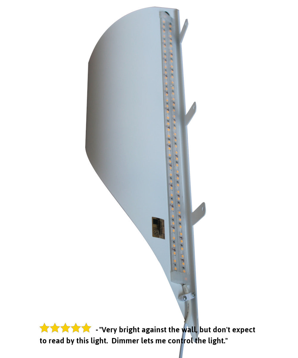 18H BIG REVEAL LED CORNER LIGHT WHITE CURVED METAL