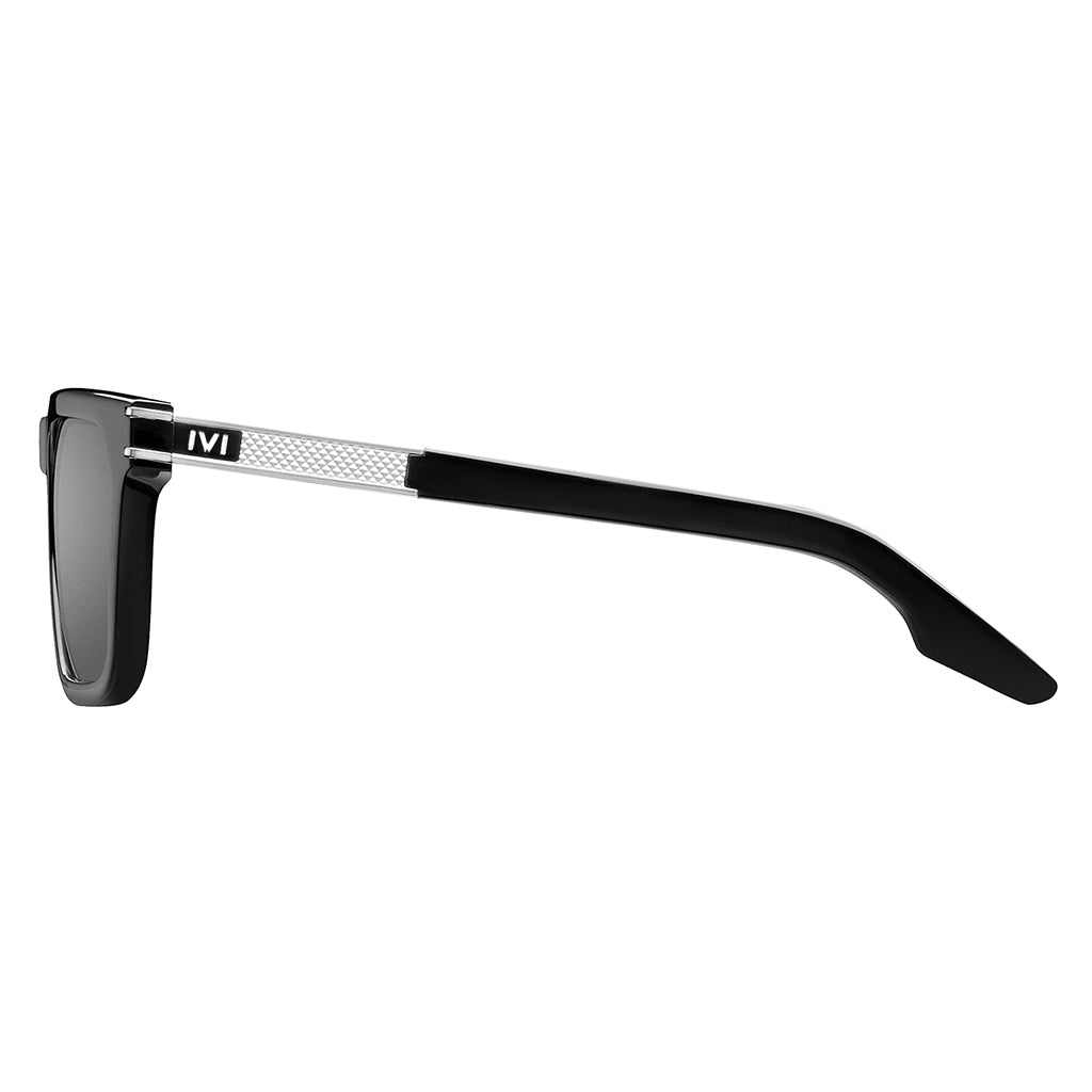 Gravitas: Polished Black - Brushed Aluminum / Grey AR Lens
