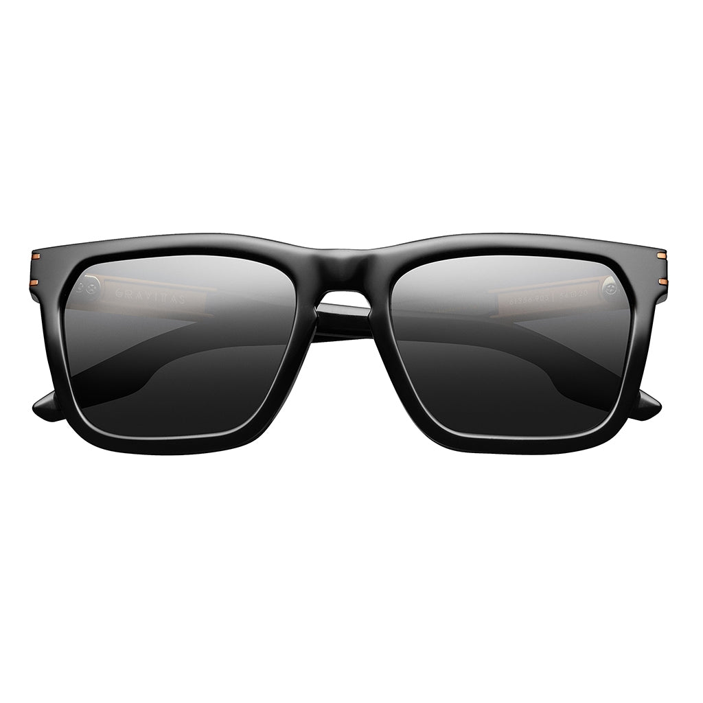 Gravitas: Polished Black & Copper / Grey AR Lens