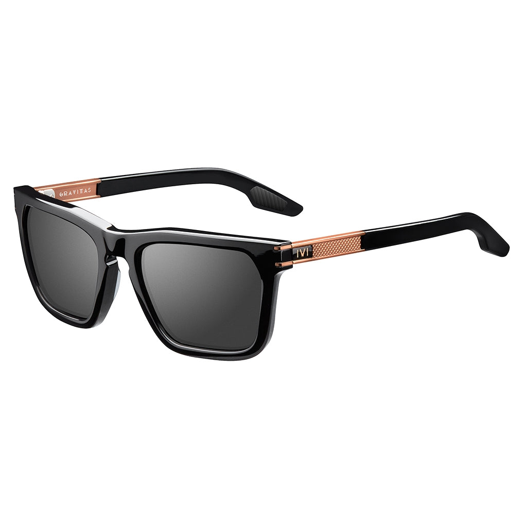 Gravitas: Polished Black & Copper / Grey AR Lens
