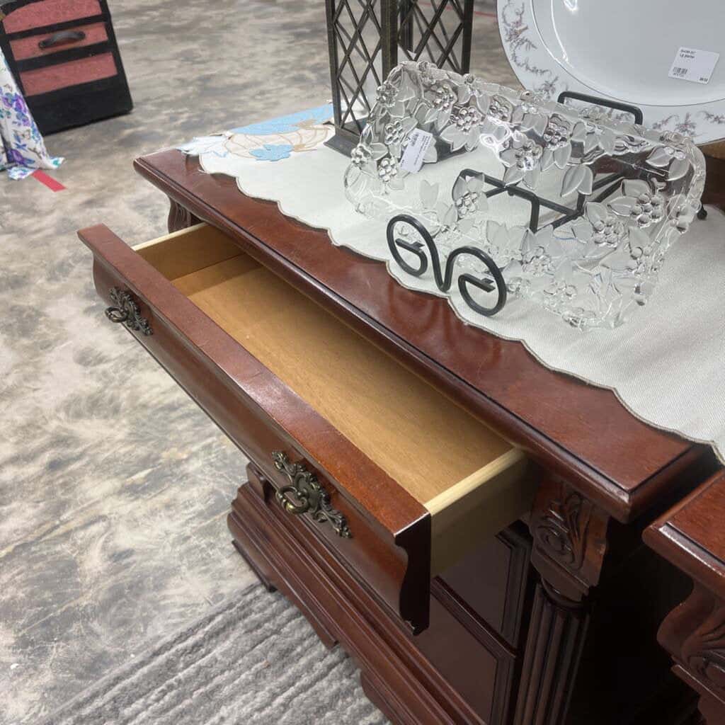 "3 DRAWER SOLID WOOD NIGHT STAND - 30 INCHES TALL"