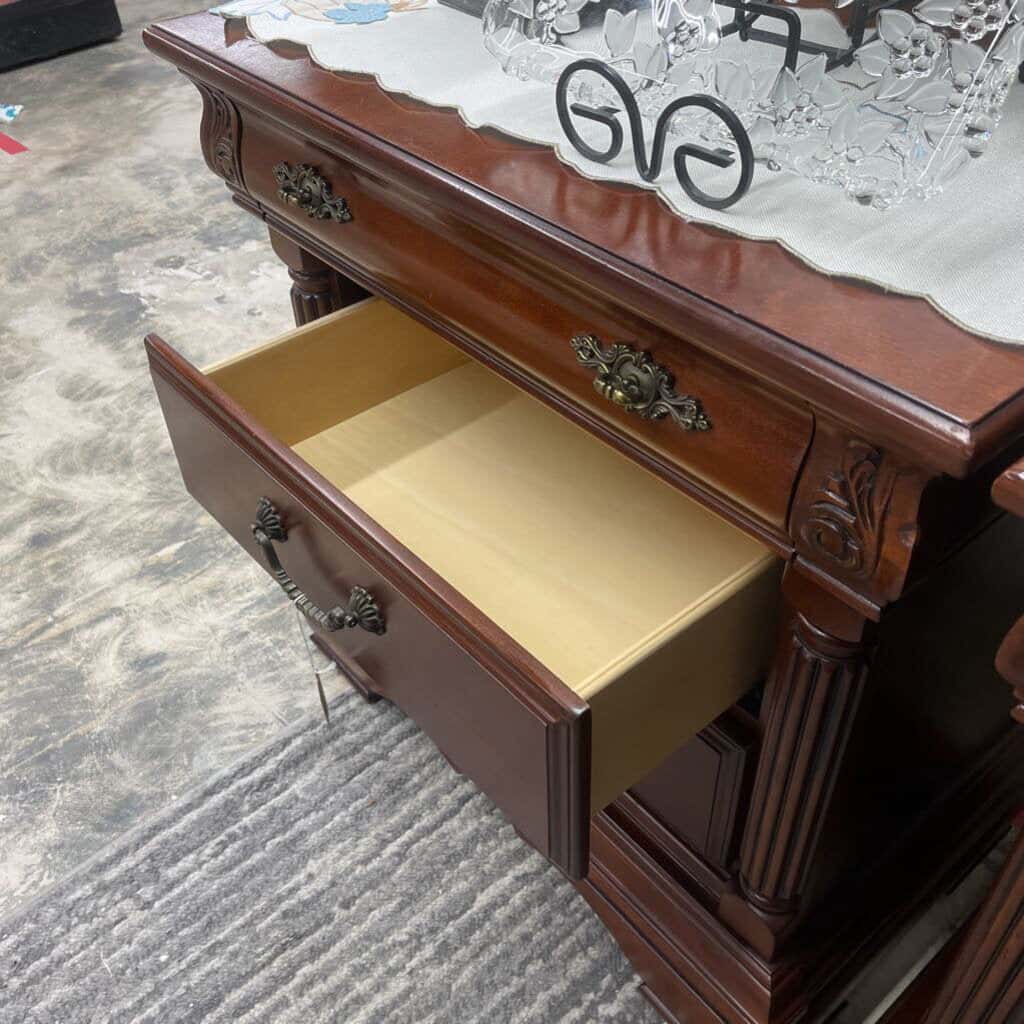 "3 DRAWER SOLID WOOD NIGHT STAND - 30 INCHES TALL"