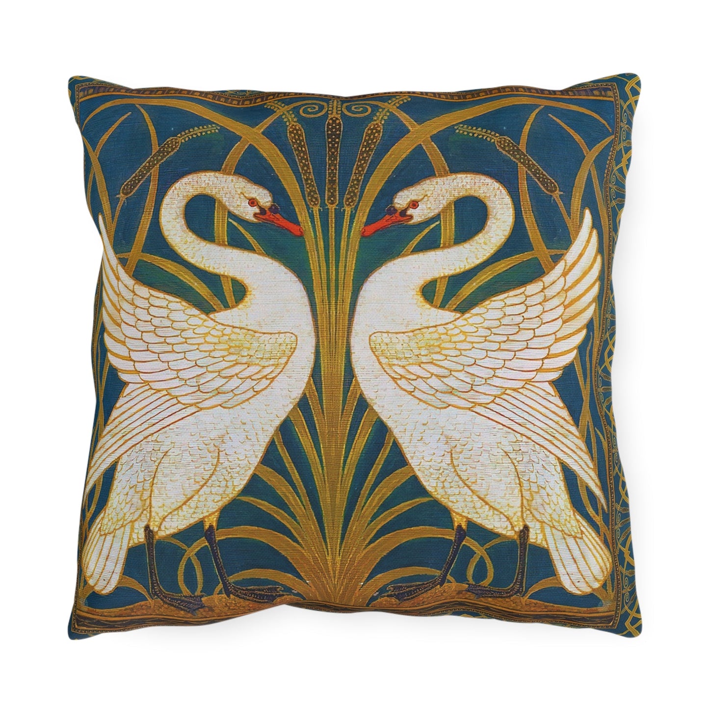 SWAN, RUSH AND IRIS OUTDOOR THROW PILLOWS