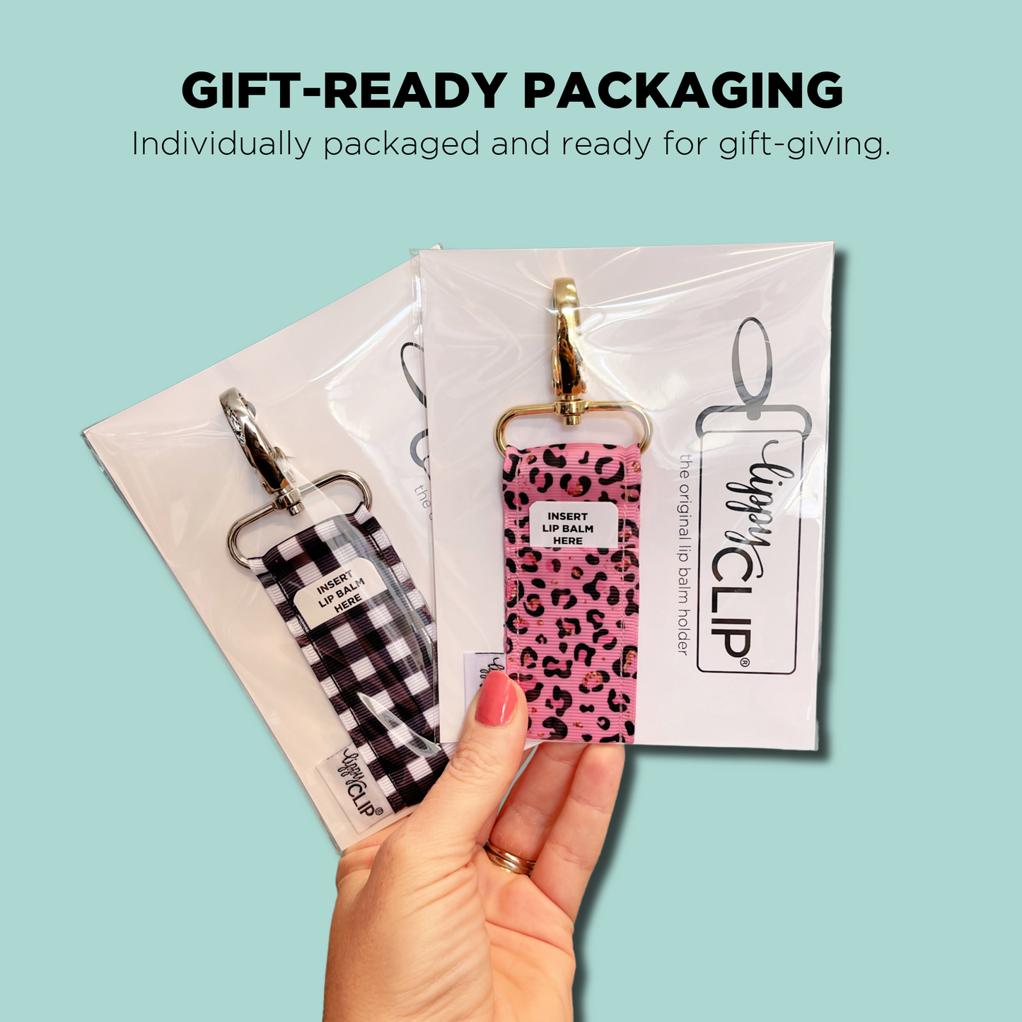 TIGER STRIPE LIPPYCLIP® LIP BALM HOLDER