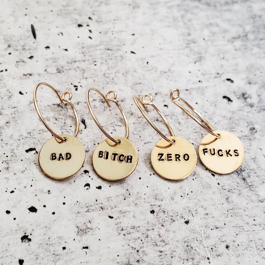 BAD BITCH HOOP EARRINGS