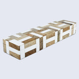 MARQUET CHASE WOOD & RESIN INLAY DECORATIVE STORAGE BOX