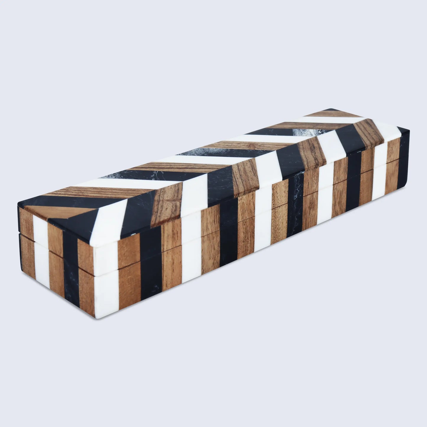 MARQUET COSMO RESIN & WOOD INLAY DECORATIVE STORAGE BOX - 8 SIZES
