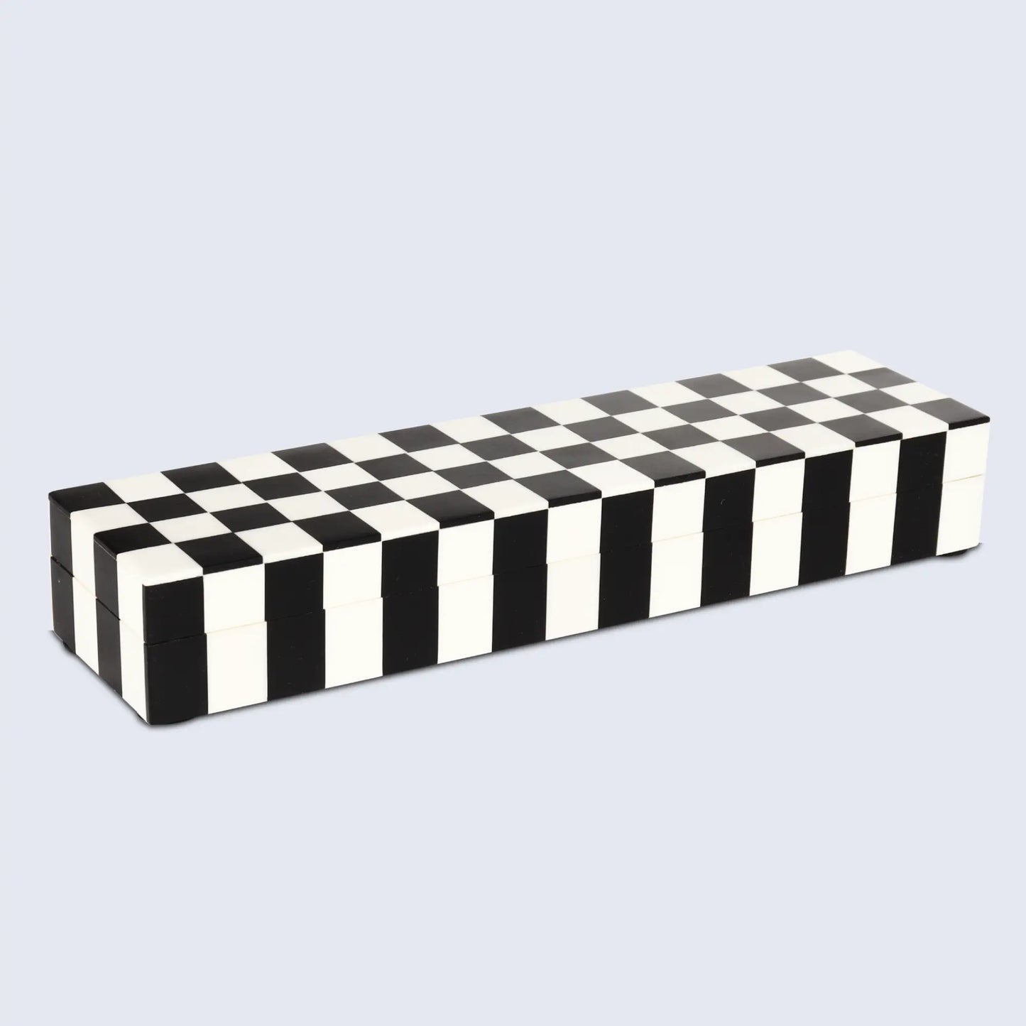 DECORATIVE STORAGE BOX PUZZLE CHECK RESIN INLAY IN 7 SIZES