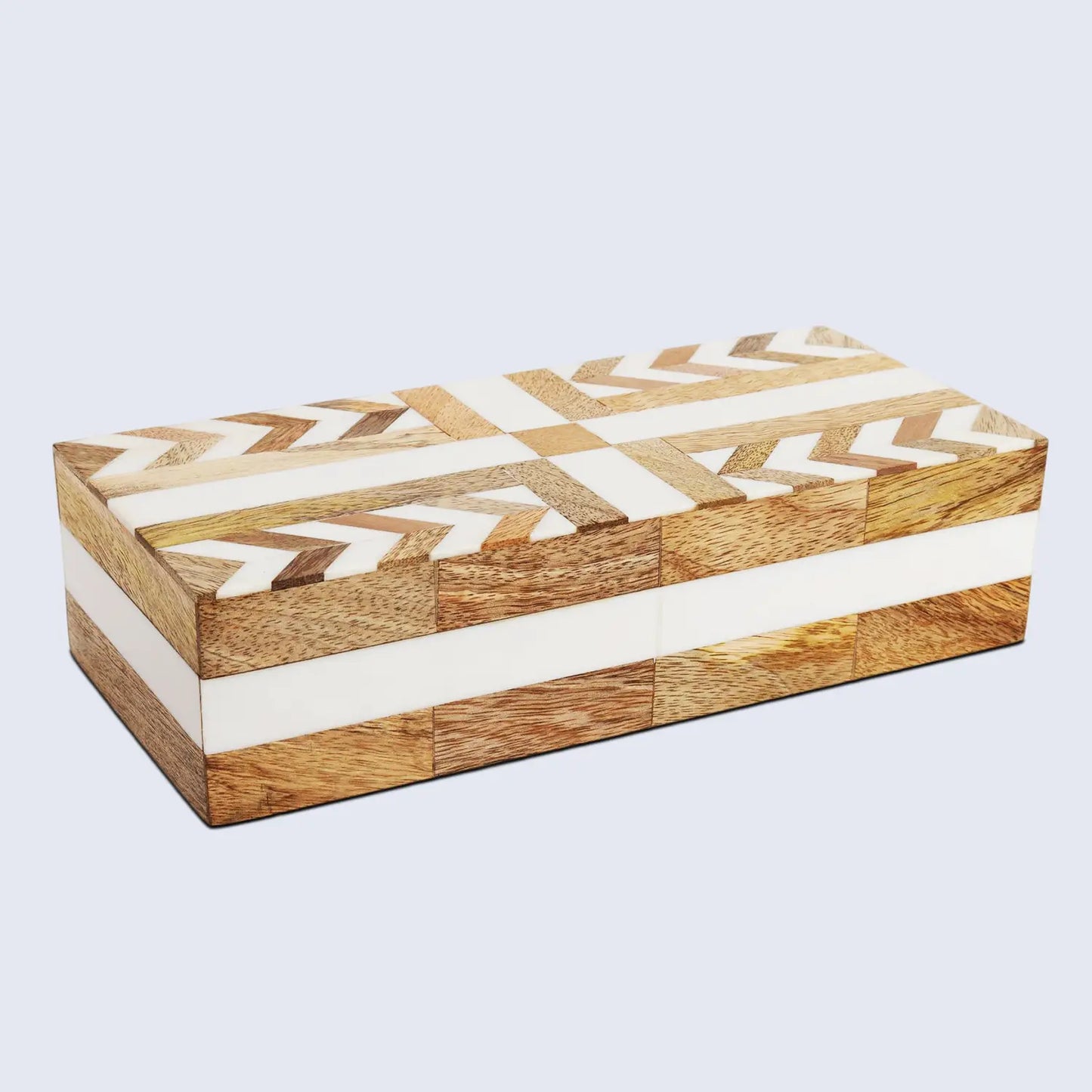 PATISSERIE ADORN RESIN & WOOD INLAY DECORATIVE STORAGE BOX