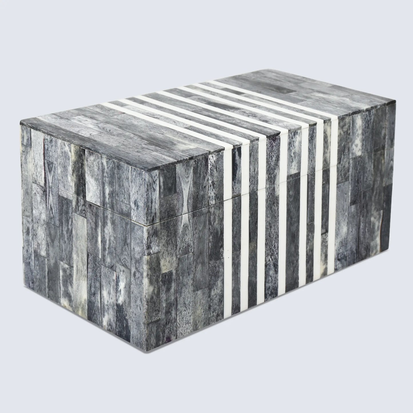 PATISSERIE CAFE BONE & RESIN INLAY DECORATIVE STORAGE BOX - 7 SIZES