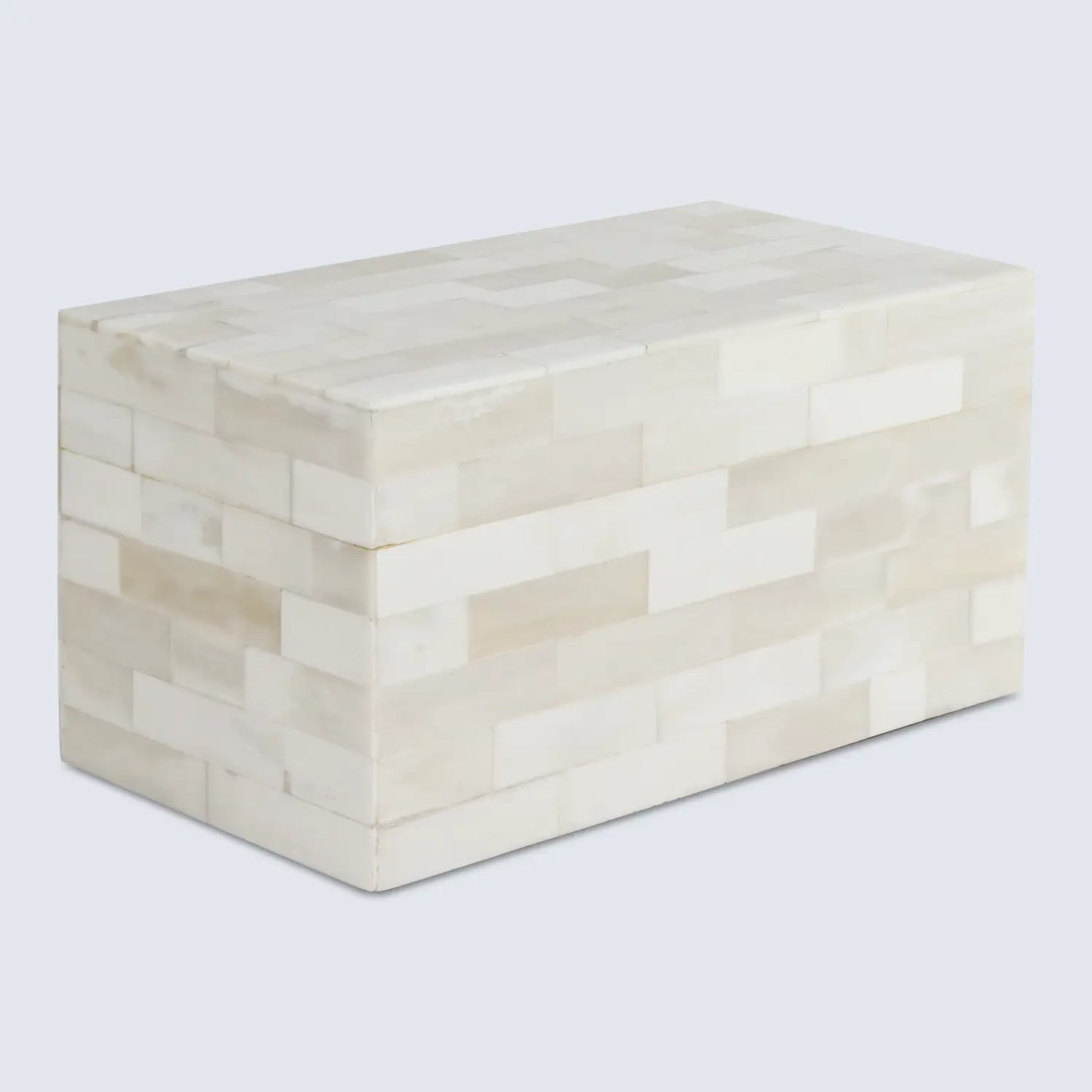 DECORATIVE STORAGE BOX PLAIN WHITE BONE INLAY IN 8 SIZES