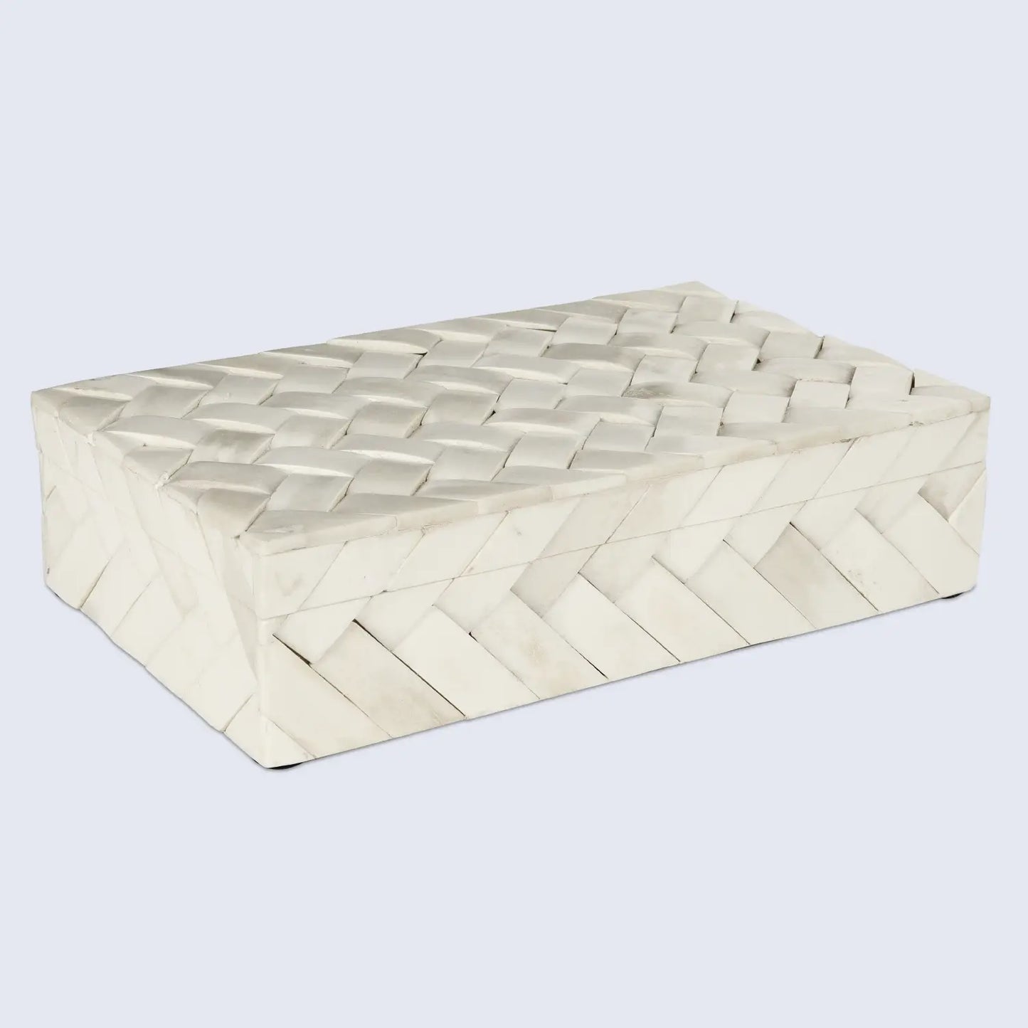 IVORY BRAID BONE INLAY DECORATIVE STORAGE BOX IN 7 SIZES