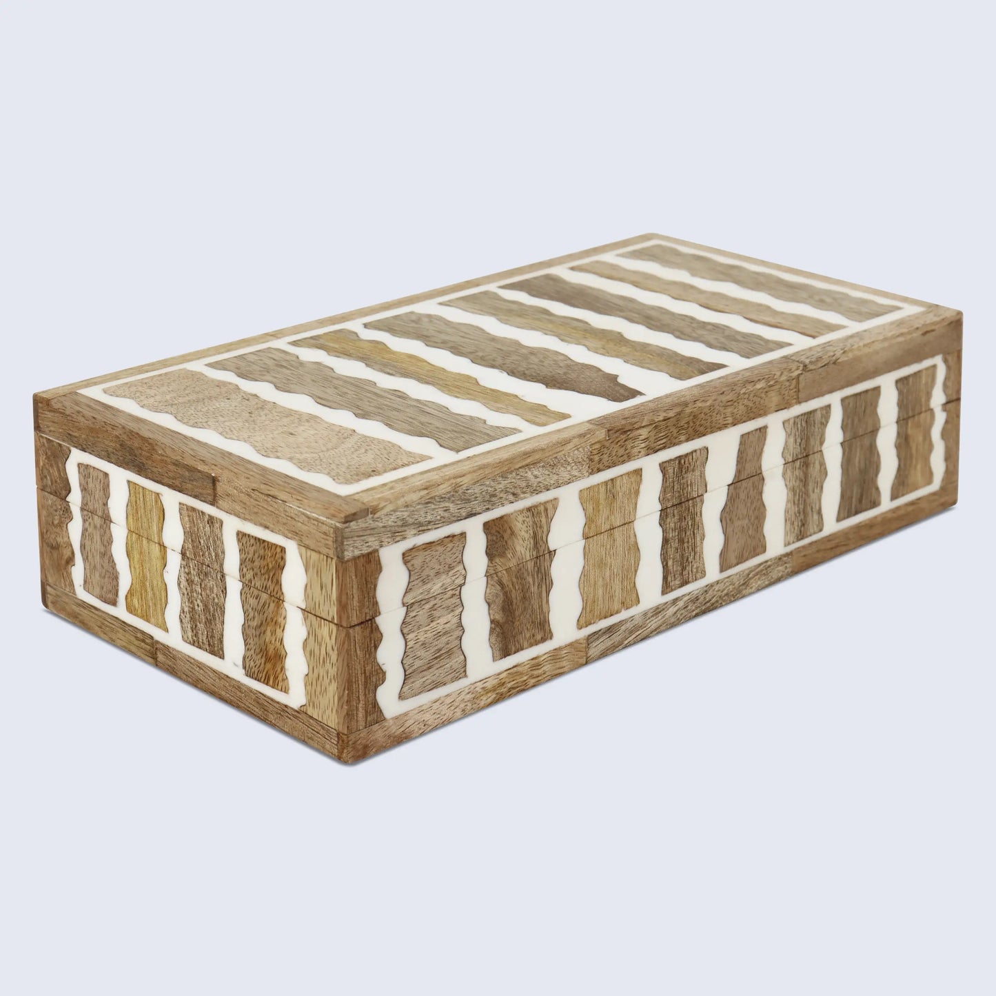 KEPT SAFARI RESIN INLAY & WOOD DECORATIVE STORAGE WOODEN BOX 7 SIZE OPTIONS