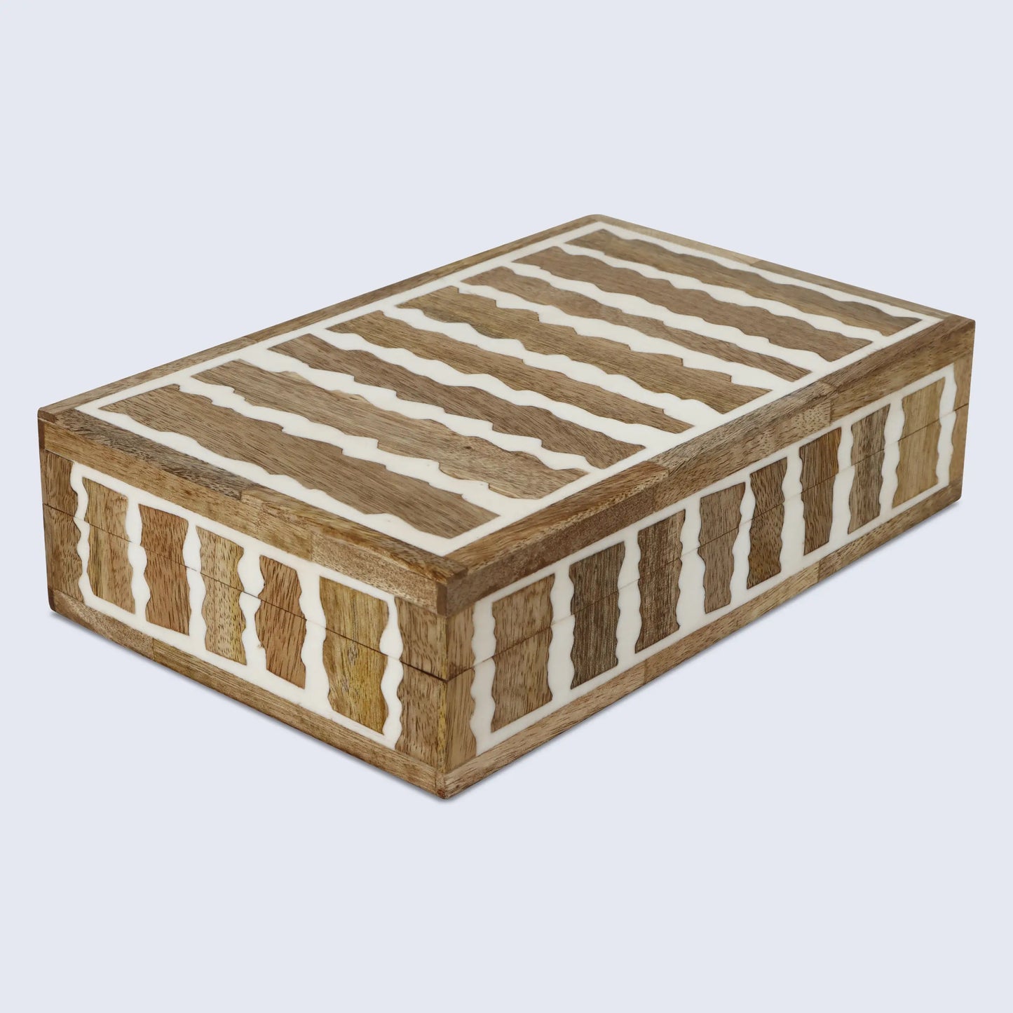KEPT SAFARI RESIN INLAY & WOOD DECORATIVE STORAGE WOODEN BOX 7 SIZE OPTIONS