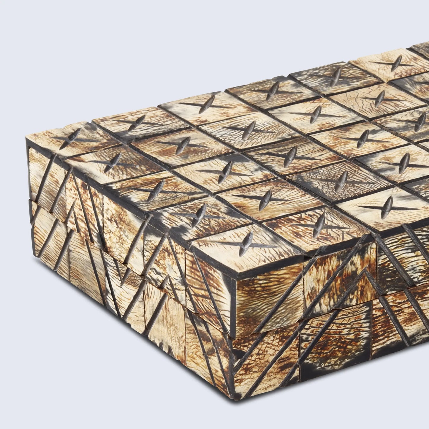 DECORATIVE STORAGE BOX KEPT PARADOX HORN INLAY IN 7 SIZES