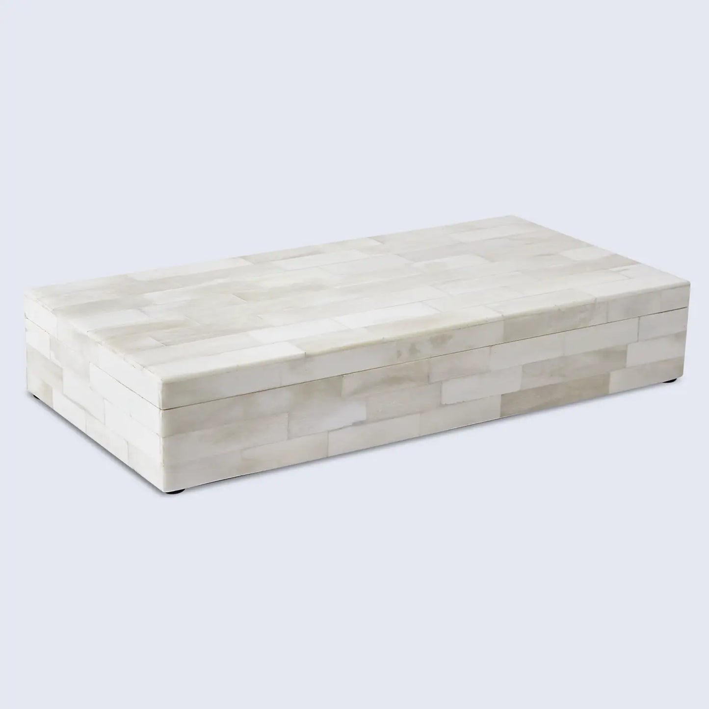 DECORATIVE STORAGE BOX PLAIN WHITE BONE INLAY IN 8 SIZES