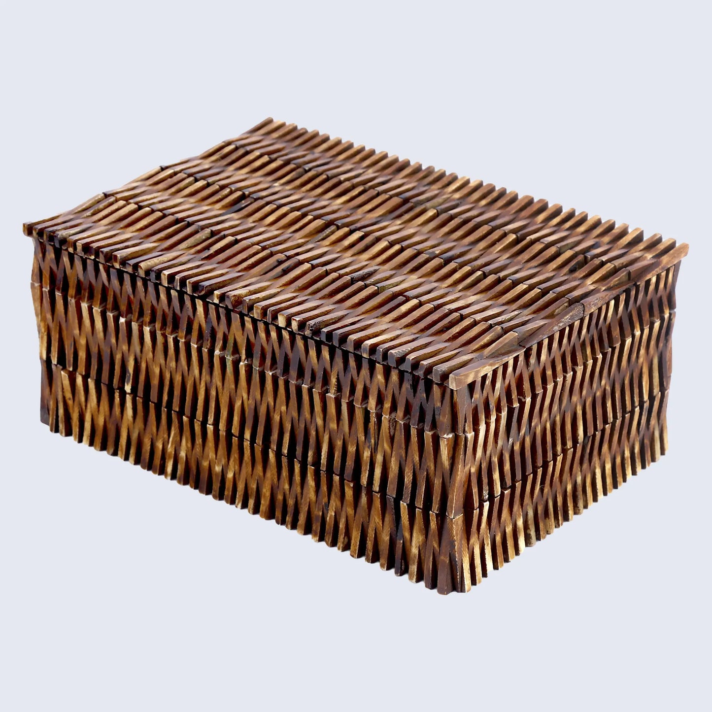DECORATIVE STORAGE BOX MEKONG LOTUS BONE INLAY & BRASS IN 2 SIZES