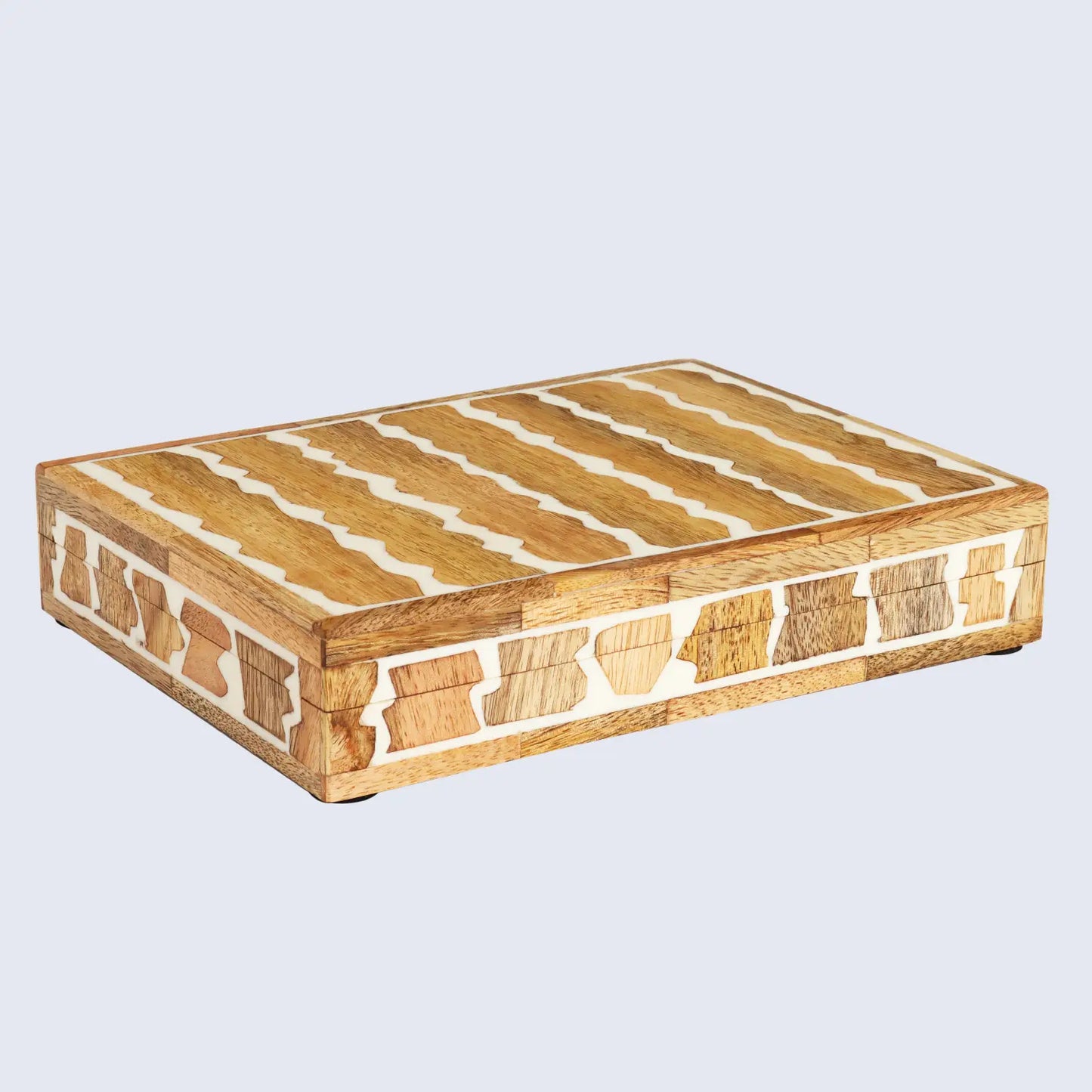 KEPT SAFARI RESIN INLAY & WOOD DECORATIVE STORAGE WOODEN BOX 7 SIZE OPTIONS