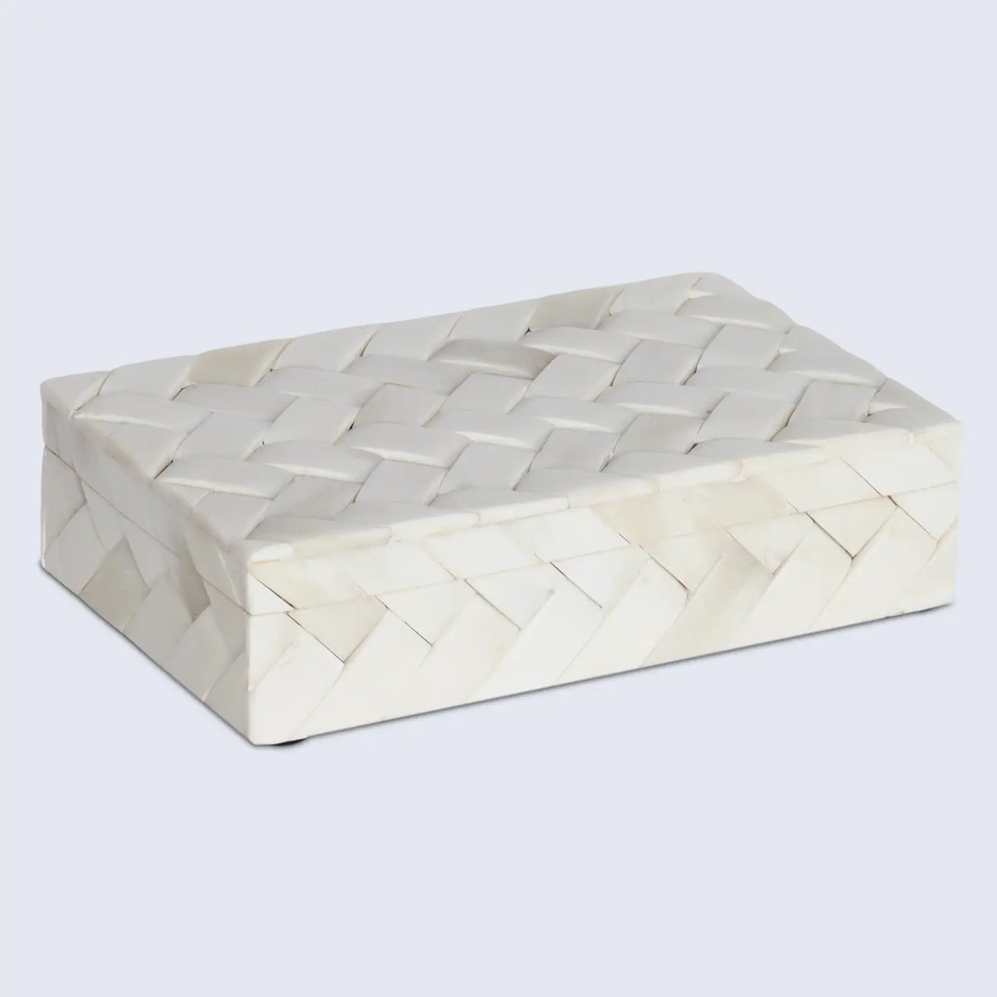 IVORY BRAID BONE INLAY DECORATIVE STORAGE BOX IN 7 SIZES