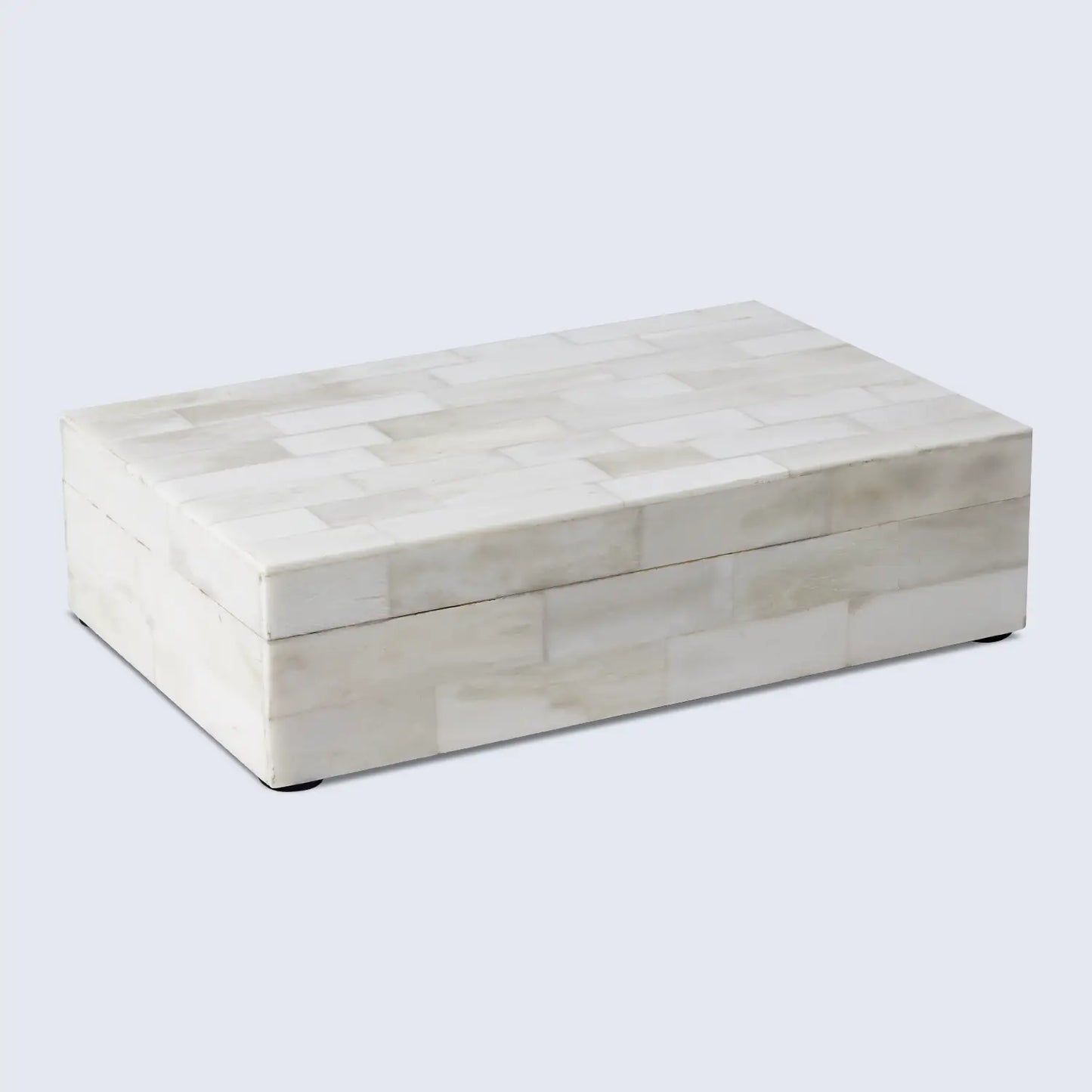 DECORATIVE STORAGE BOX PLAIN WHITE BONE INLAY IN 8 SIZES
