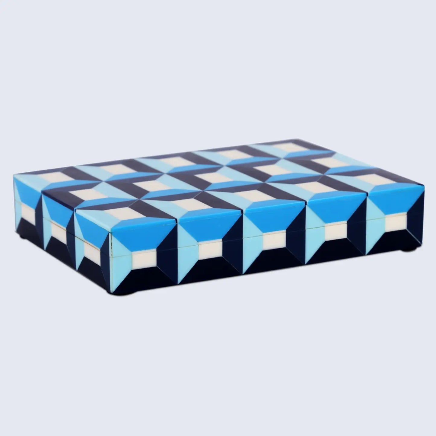 PATISSERIE MODERN RESIN INLAY DECORATIVE STORAGE BOX - 7 SIZES