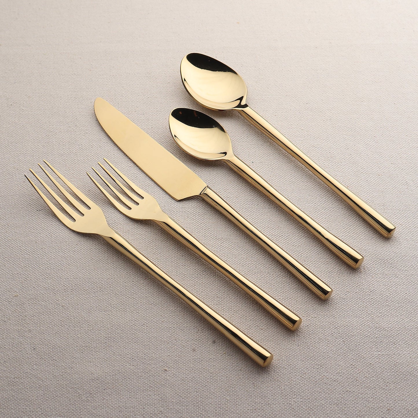 CAMELLIA PVD FLATWARE, 5-PC. PLACE SETTING