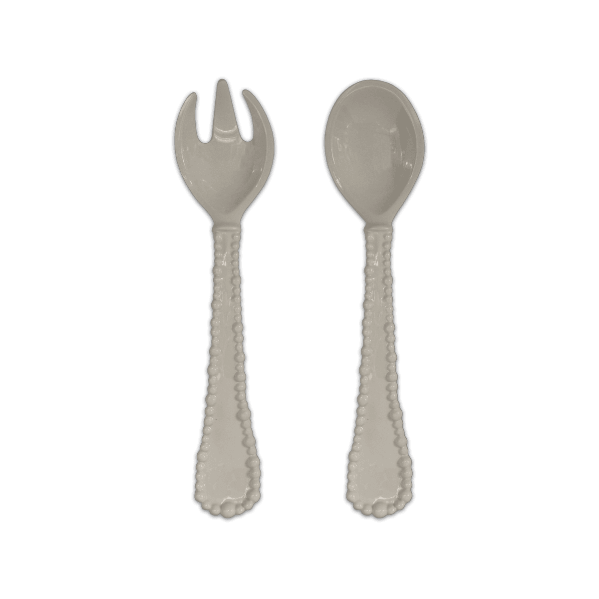 TAUPE SALAD SERVERS - JOKE