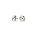 1 1/2 CTTW CERTIFIED IGI LAB GROWN ROUND DIAMOND EARRINGS 14K YELLOW GOLD(G/VS2)