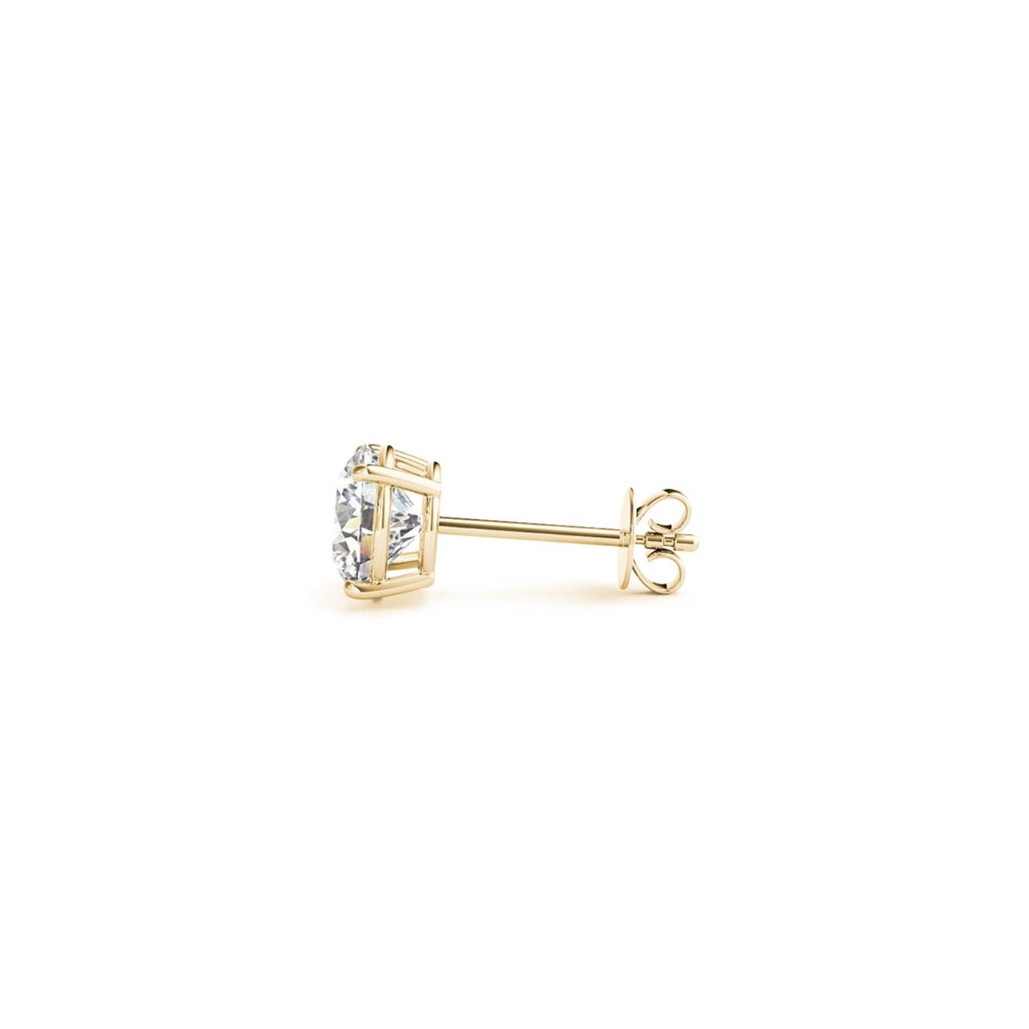 1 1/2 CTTW CERTIFIED IGI LAB GROWN ROUND DIAMOND EARRINGS 14K YELLOW GOLD(G/VS2)