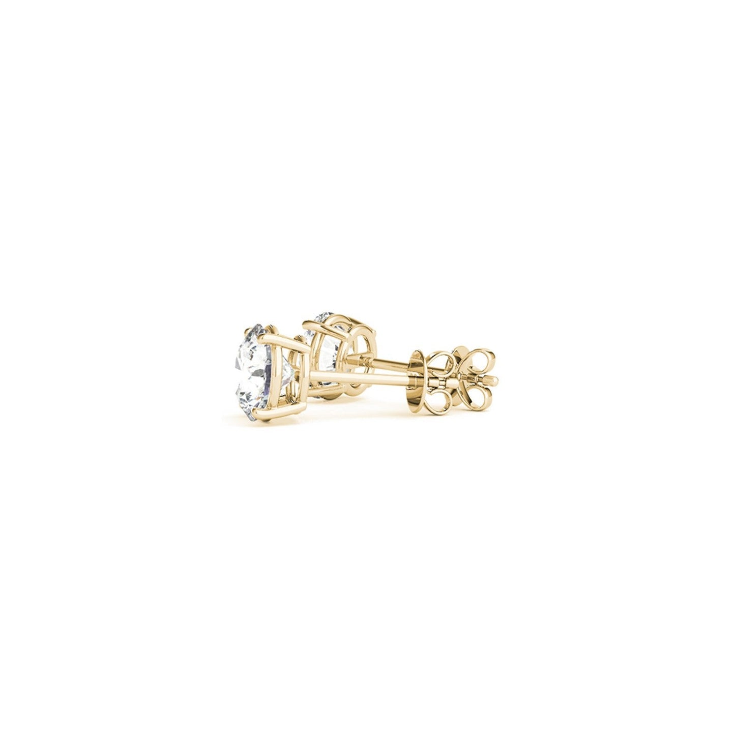 1 1/2 CTTW CERTIFIED IGI LAB GROWN ROUND DIAMOND EARRINGS 14K YELLOW GOLD(G/VS2)
