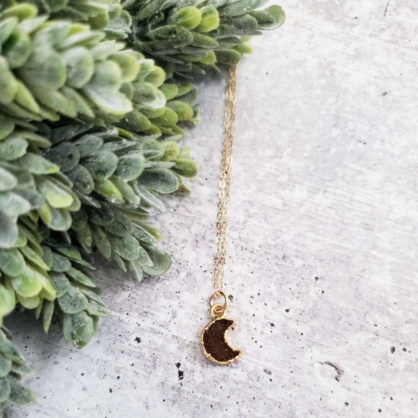 DRUZY MOON LAYERING NECKLACE