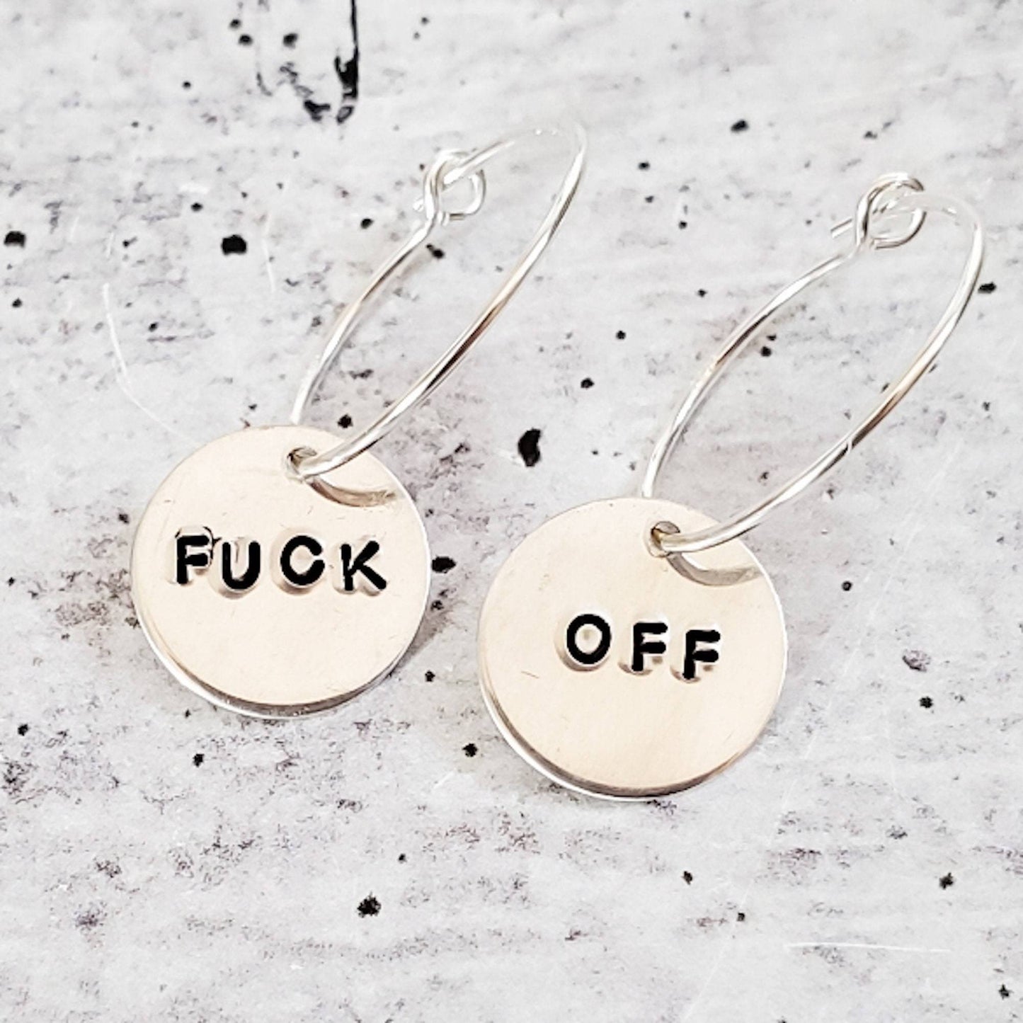 FUCK OFF HOOP EARRINGS