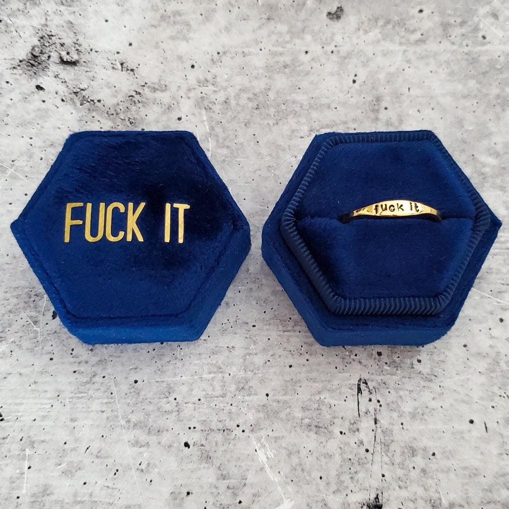 FUNNY CUSTOM VELVET RING BOX