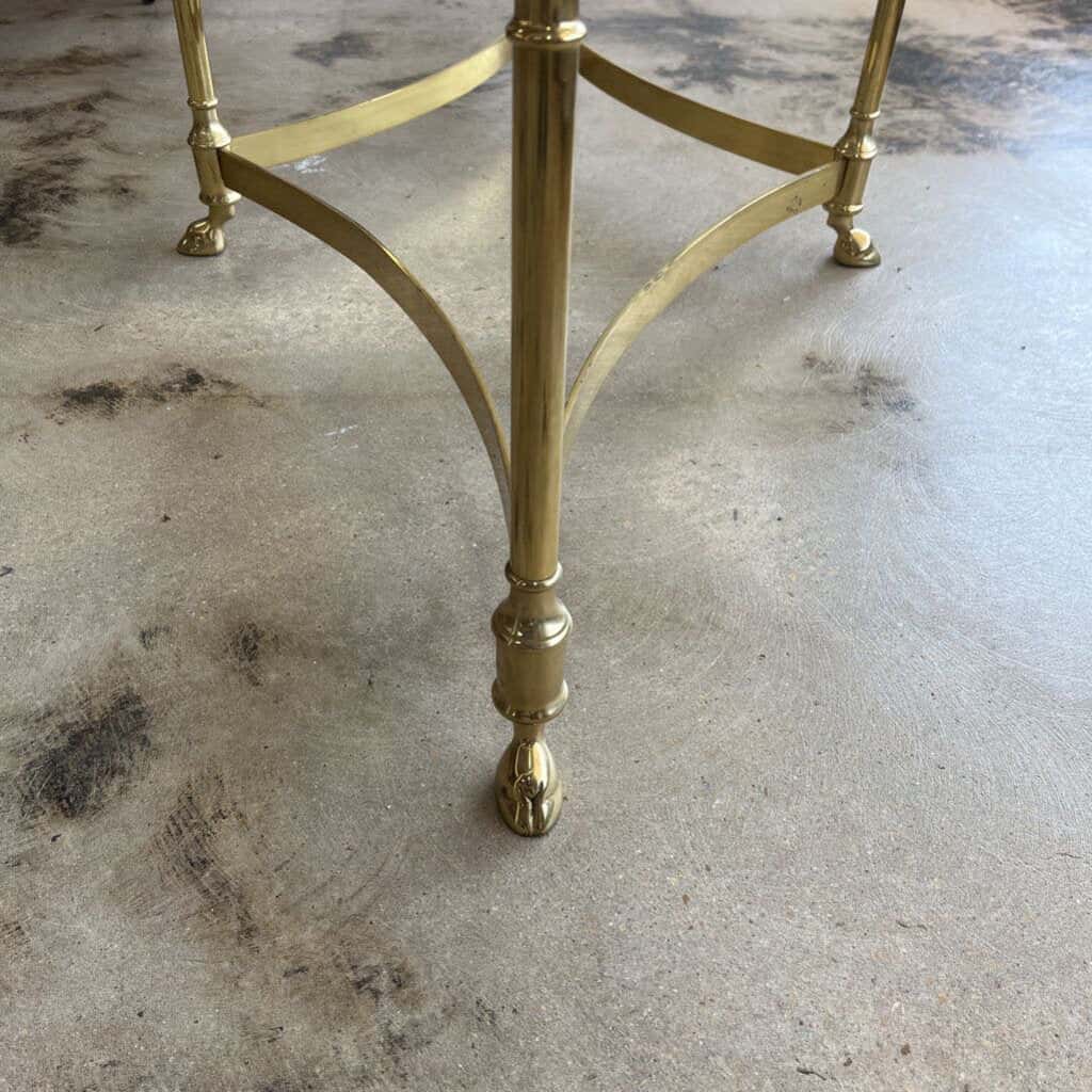 MID CENTURY GOLD + GLASS COFFEE TABLE