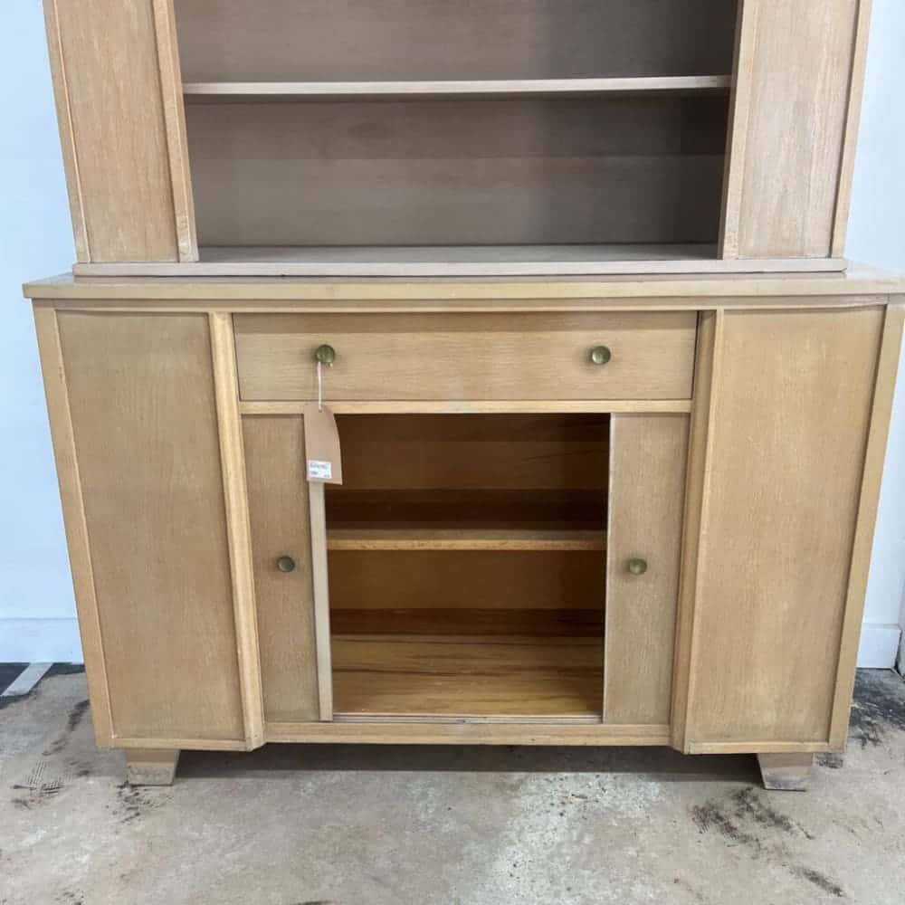 MID CENTURY MODERN BLONDE CHINA CABINET