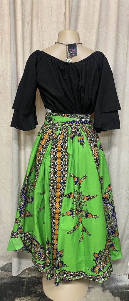 ANKARA MAXI SKIRT STAR BURST