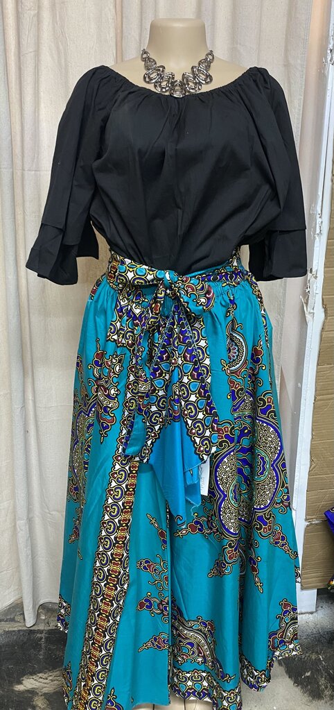 ANKARA MAXI SKIRT STAR BURST