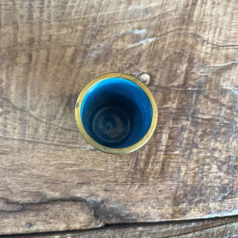 VINTAGE CLOISONNE TOOTHPICK HOLDER BLUE