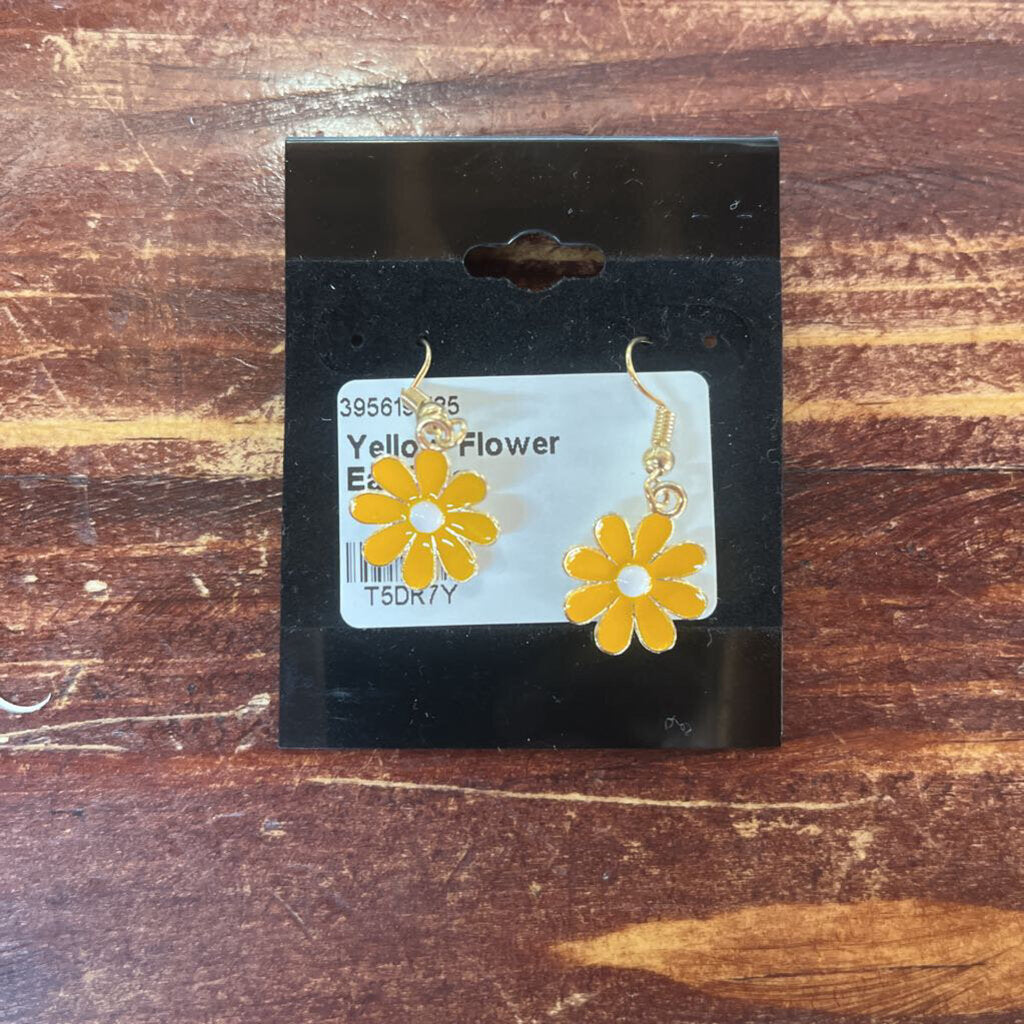 YELLOW FLOWER EARRINGS
