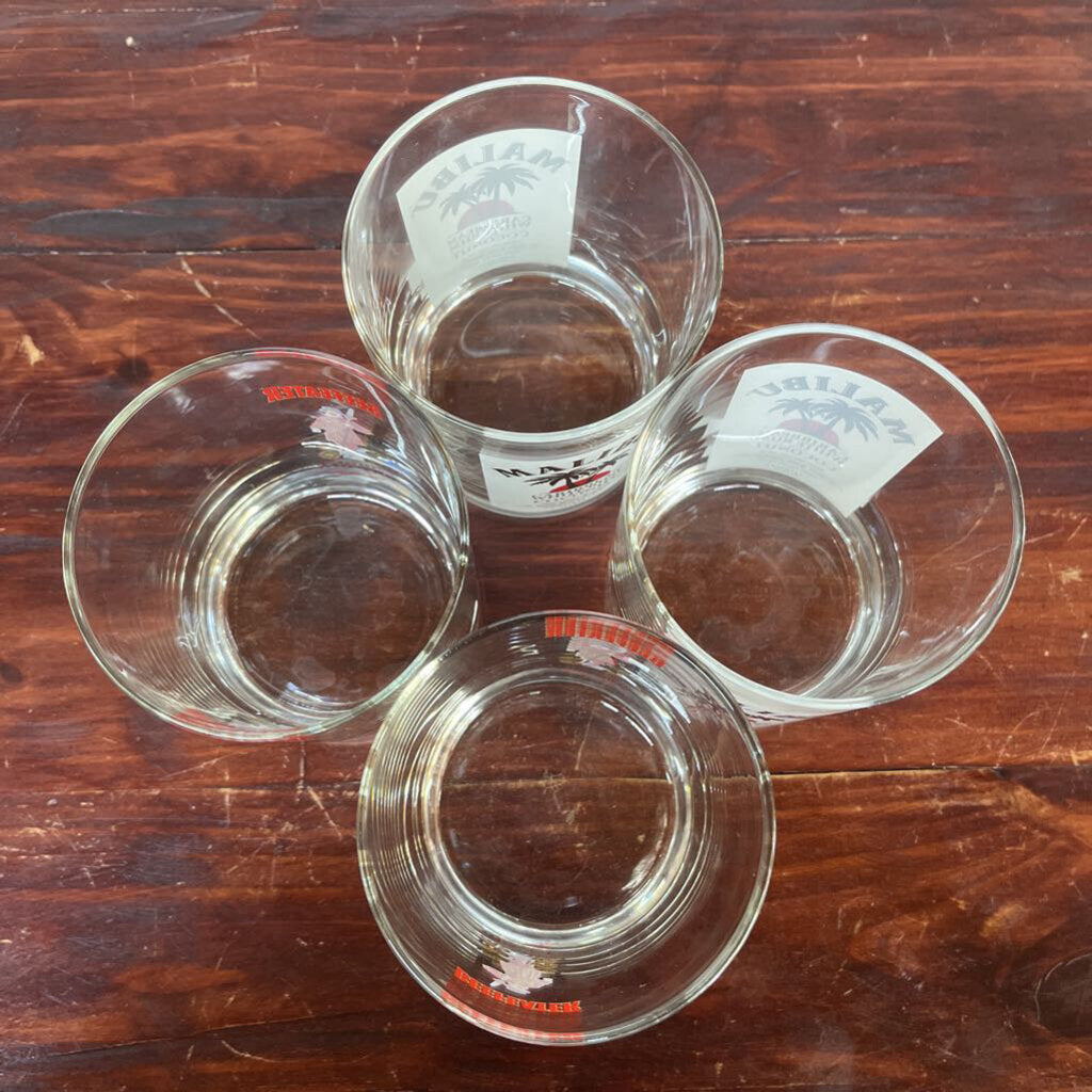 Old fashioned drink glasses - Set of 4