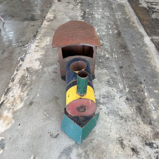 Vintage Large Rustic Metal Display Train