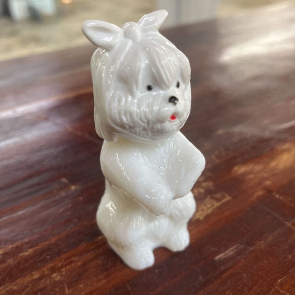 VTG AVON WHITE DOG DECANTER